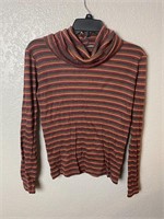 Vintage Joyce-T Striped Knit Turtleneck Shirt