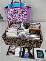 CDs including Christian, basket, gift bags