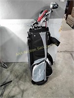 Maxfli golf clubs, acuity golf bag