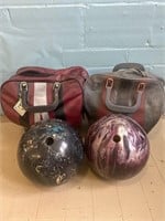 2 Bowling Balls & Bags