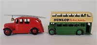 Dinky Fire Truck and Double Decker Bus