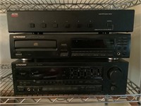 Pioneer CD player, stereo receiver, and selector