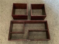 3 - wood shelf cubes