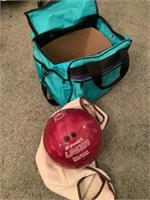 Ladies bowling ball with bag