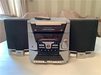 RCA 5-disc changer and cassette stereo