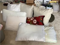 9 - assorted pillows