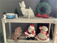 7 - assorted holiday ceramic figures