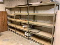 3 - commercial grade metal/wood shelving units
