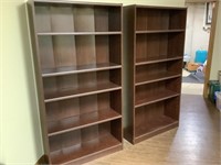 2 - wood bookcases