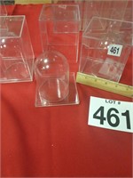 4 clear display boxes w lids (santa not included)