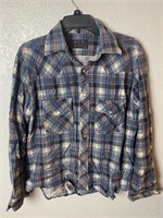 Vintage BJ-R Plaid Flannel Western Shirt