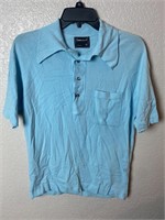 Vintage JCPenney Towncraft Blue Knit Polo