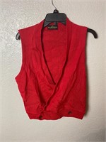 Vintage Puritan Wool Red Wrap Sweater Sleeveless