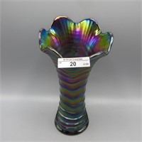 Imp. Ripple vase-8.25" elec. purple