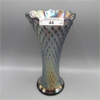 Nwood 8.5" purple Diamond Point vase. Silvery
