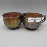 2 Dugan purple Many Fruits punch cups