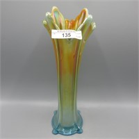 Nwood 10.5" powder blue opal Four Pillar vase
