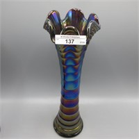 Imp. Ripple vase-10.25" elec. purple