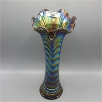 Imp. Ripple vase-11" elec. purple