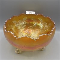 Fenton mari. Stag & Holly large footed rosebowl