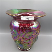 Cont. Fenton red Alpine vase 1993