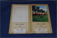 Lot of 2 1966 John L Jackson Calendars