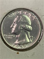 1955 Silver Quarter BU