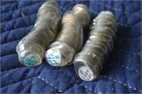 Lot of 3 Shrink Wrapped Rolls Nickles1957