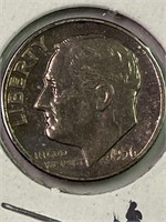1956 Proof Silve Dime Rainbow toned Rev/obv