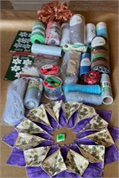 Christmas ribbon and paper items