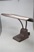 1940's Double Gooseneck Industrial Table Lamp