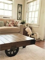 Lineberry Vintage factory cart/Coffee table