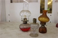 (3) Small Oil Lamps