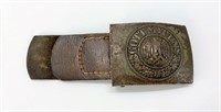 WW2 German 1941 belt buckle w/ cut belt