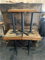 (5) Square Wood Top Dining Tables, 22 IN x 31 IN