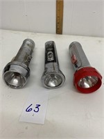 3 Vintage Flashlights