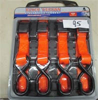 NEW 4 pc Cambuckle Tie Downs with Hooks