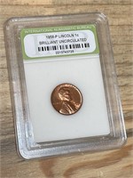 1958 P Lincoln Brilliant Uncirculated Penny Coin