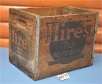 Vintage Hires Root Beer wooden crate, 15"x11"x12"