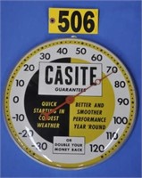 Vintage Casite glass front 12" thermometer