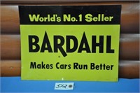 Vintage Bardahl tin sign, 15" x 12"