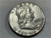 1961 d Franklin Half Dollar