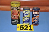Vintage Belnord tin tube repair kits, X's MONEY