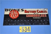 Vtg Bowes "Seal Fast" battery cable display sign