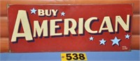 Vintage Buy American tin sign