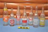Asst of vintage glass Root Beer bottles