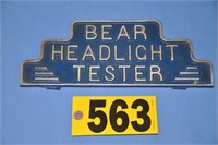 Antique Bear Safety Service alum placard