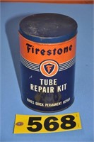 Vtg Firestone No 25 tin Shop Size tube repair kit