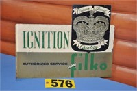 Vintage Filko "Crown Jewel" metal flange sign