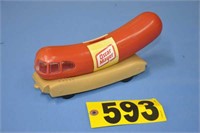 Oscar Mayer plastic "Wiener Mobil" bank, 10" L
